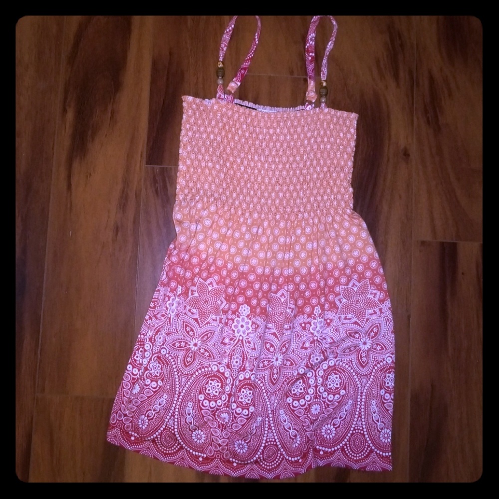 🧡 Sweet lil Sundress with wood bead straps